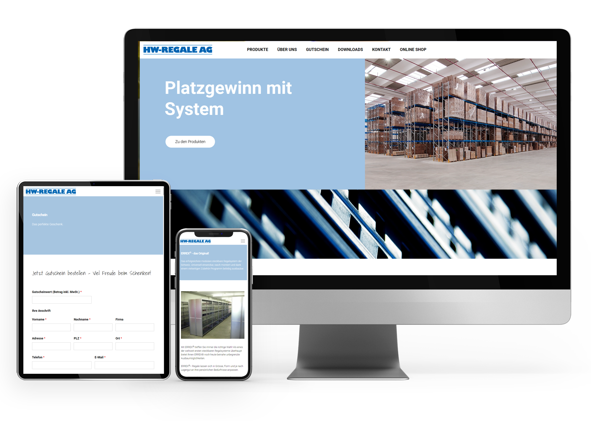 WordPress Website für HW Regale AG und Kolb Norm AG