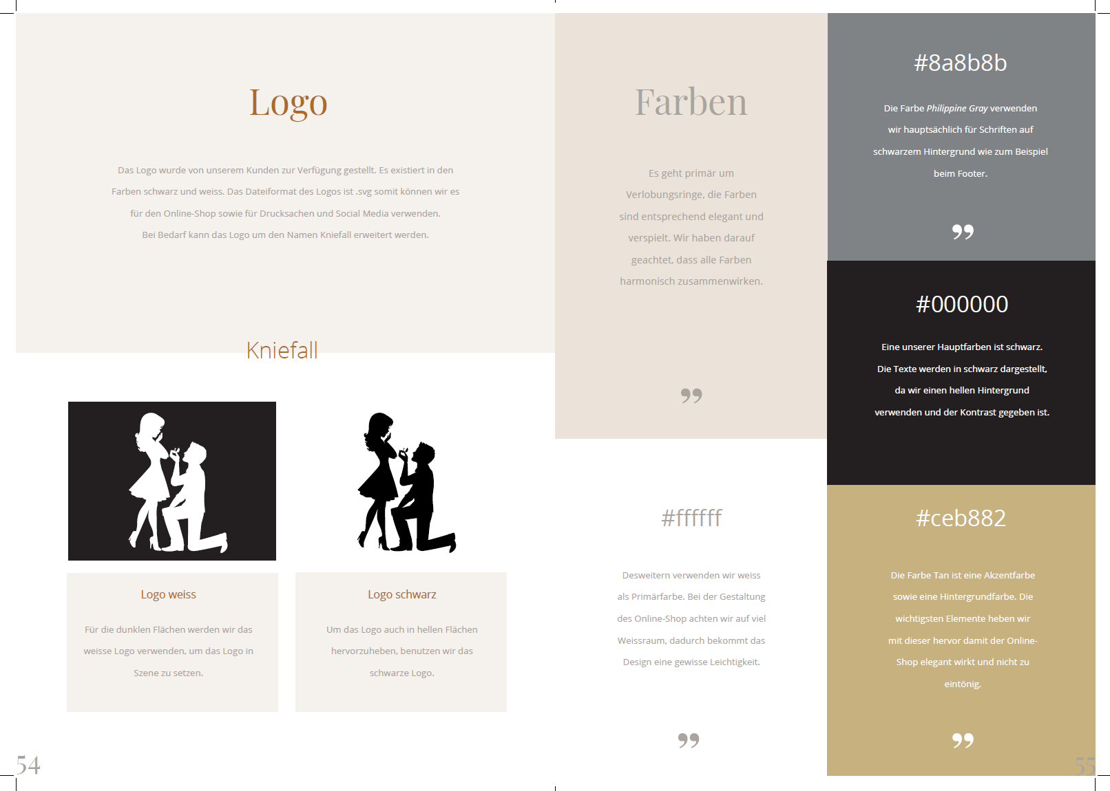 Next AG - Ausschnitt aus dem Designkonzept aus der Dokumentation mit InDesign