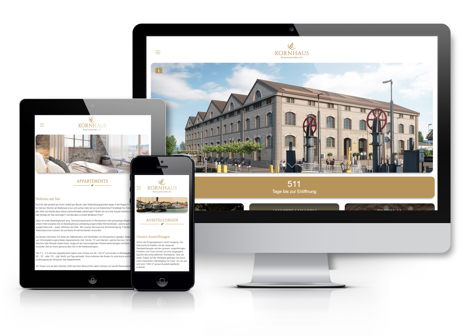 Responsive Website mit WordPress für das Kornhaus Romanshorn AG