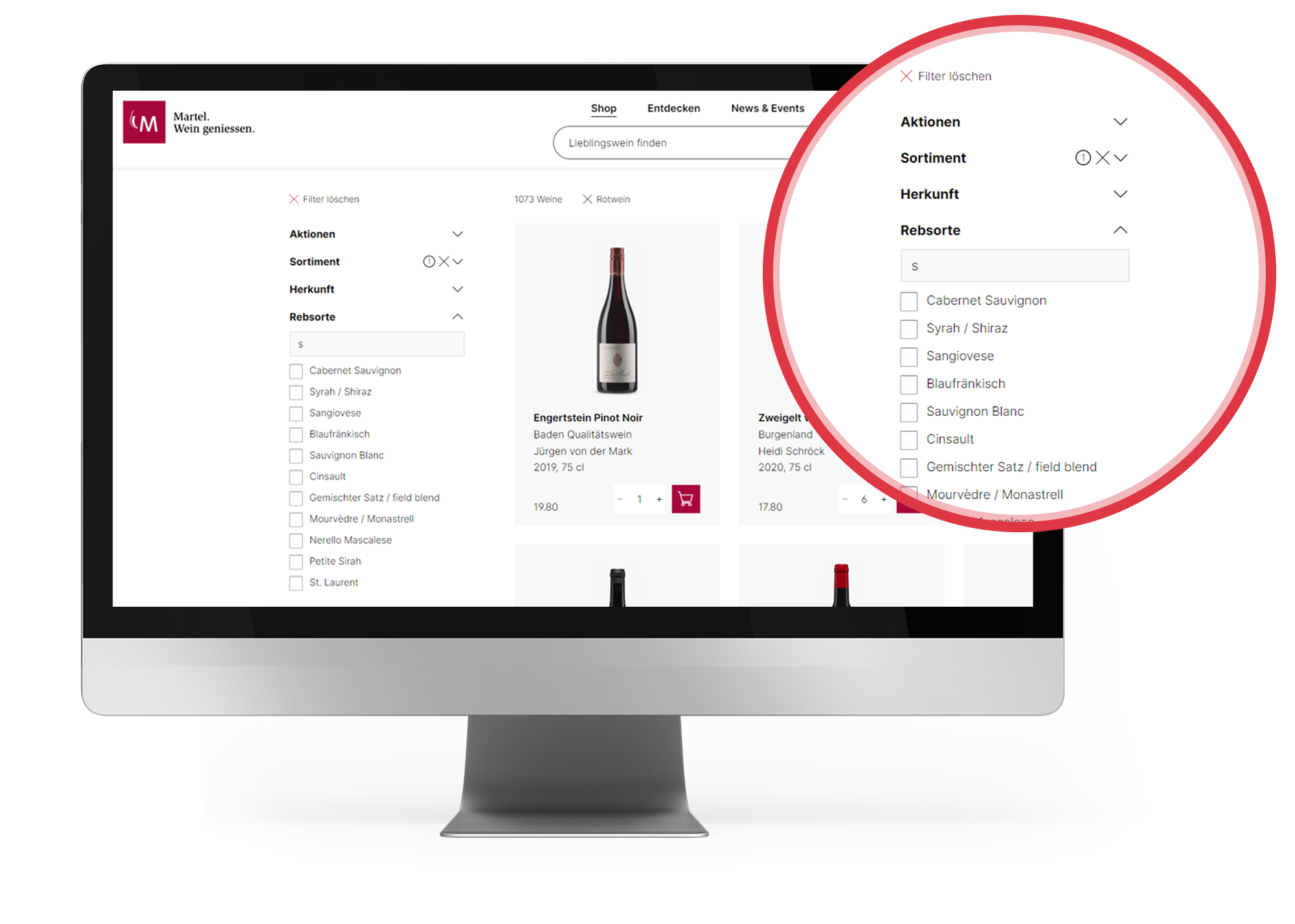 Ausgeklügeltes Shopware 6 Filtersystem auf der Basis von Elastic Search