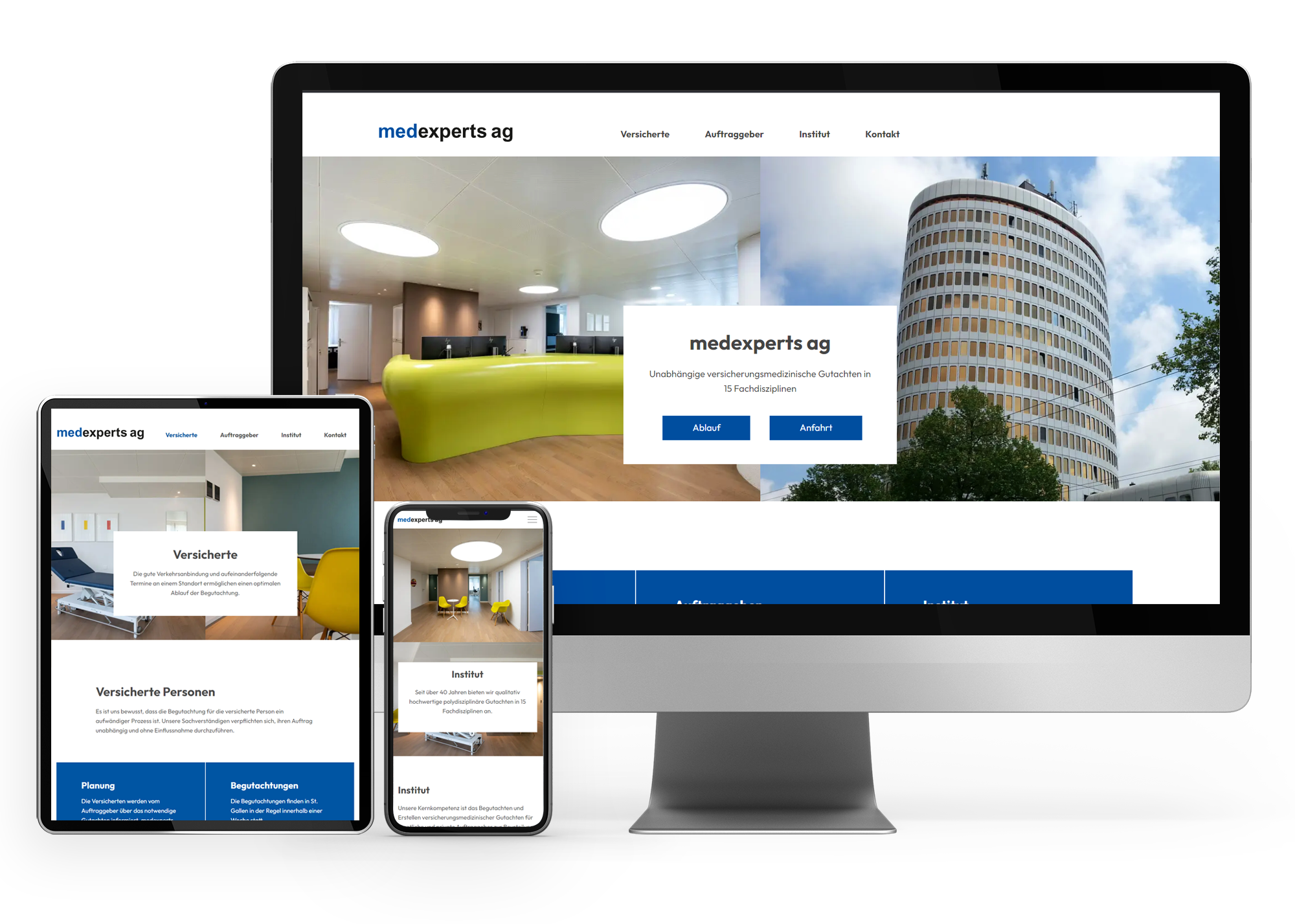 WordPress Website für medexperts ag
