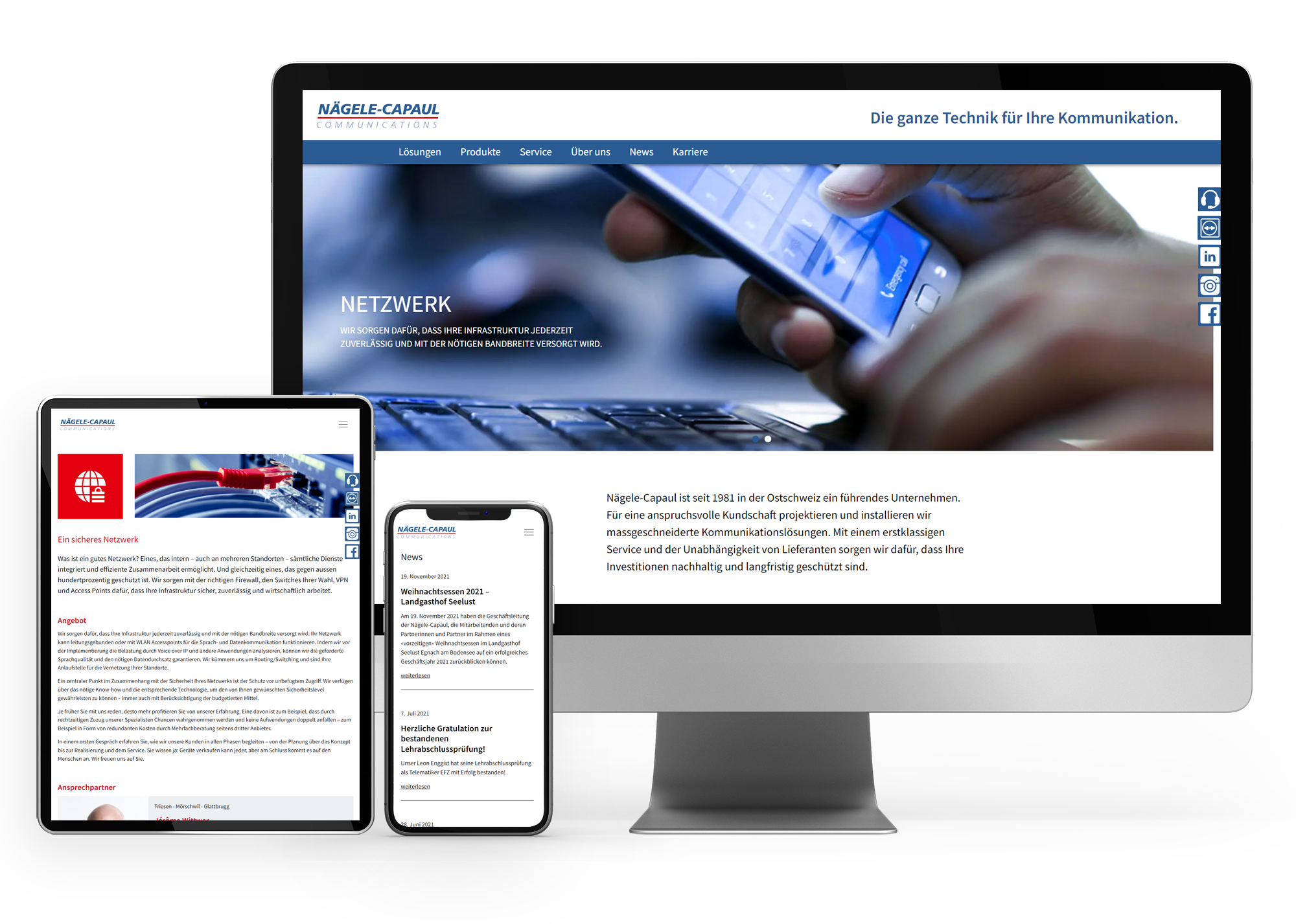 WordPress Website für Nägele Capaul AG