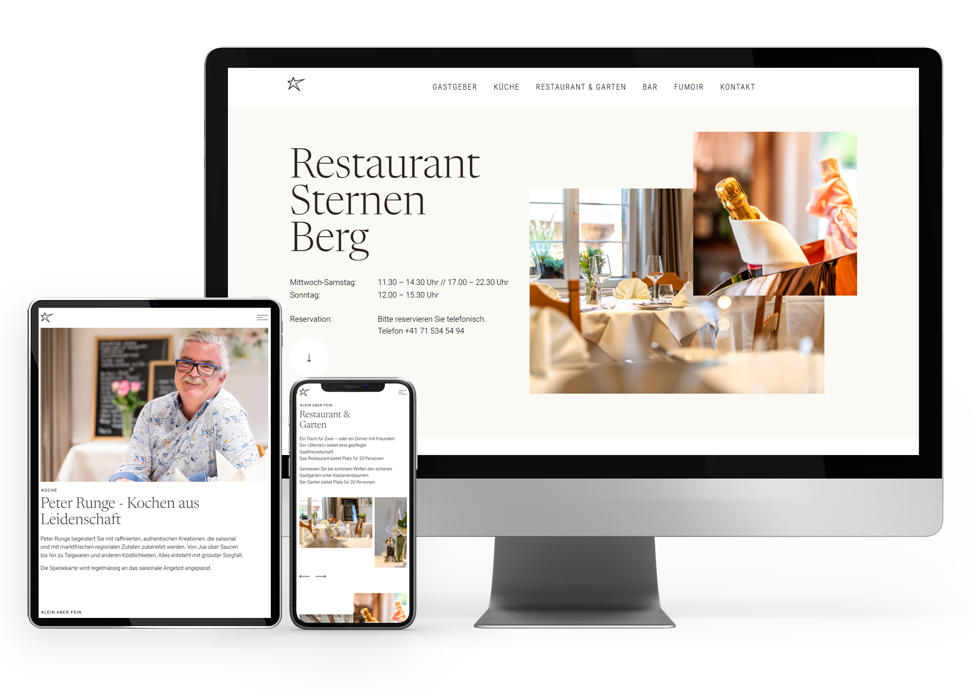WordPress Website für das Restaurant Sternen