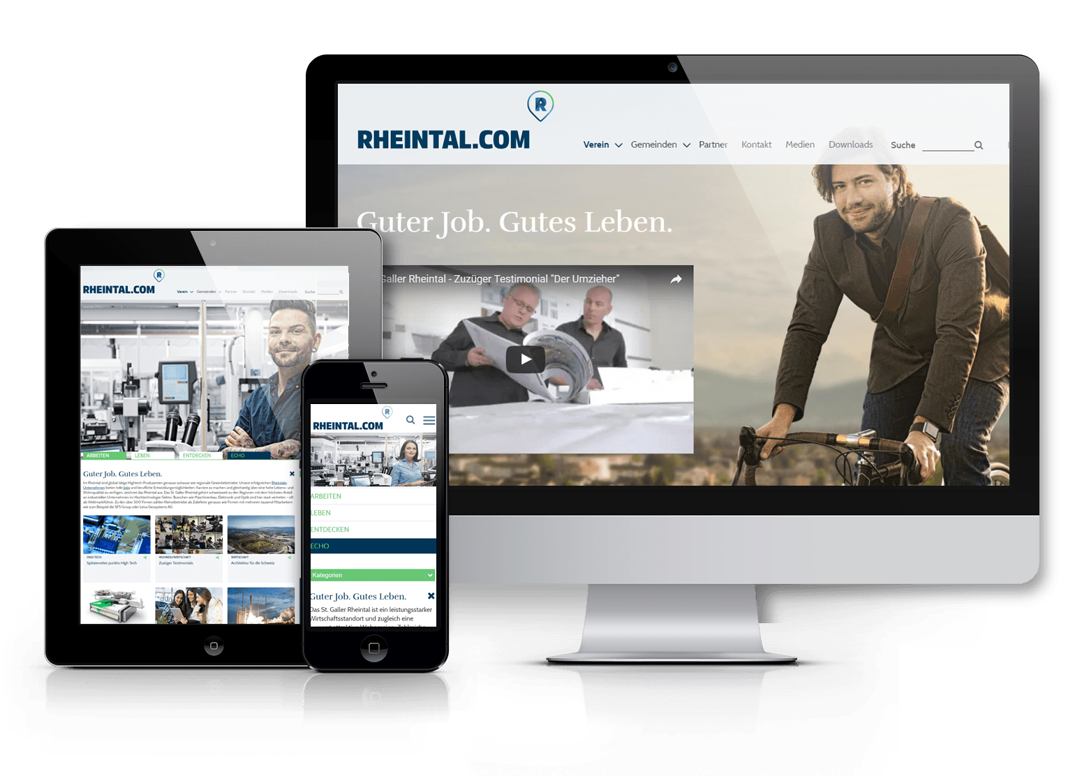 Attraktive Website mit CMS für Rheintal.com