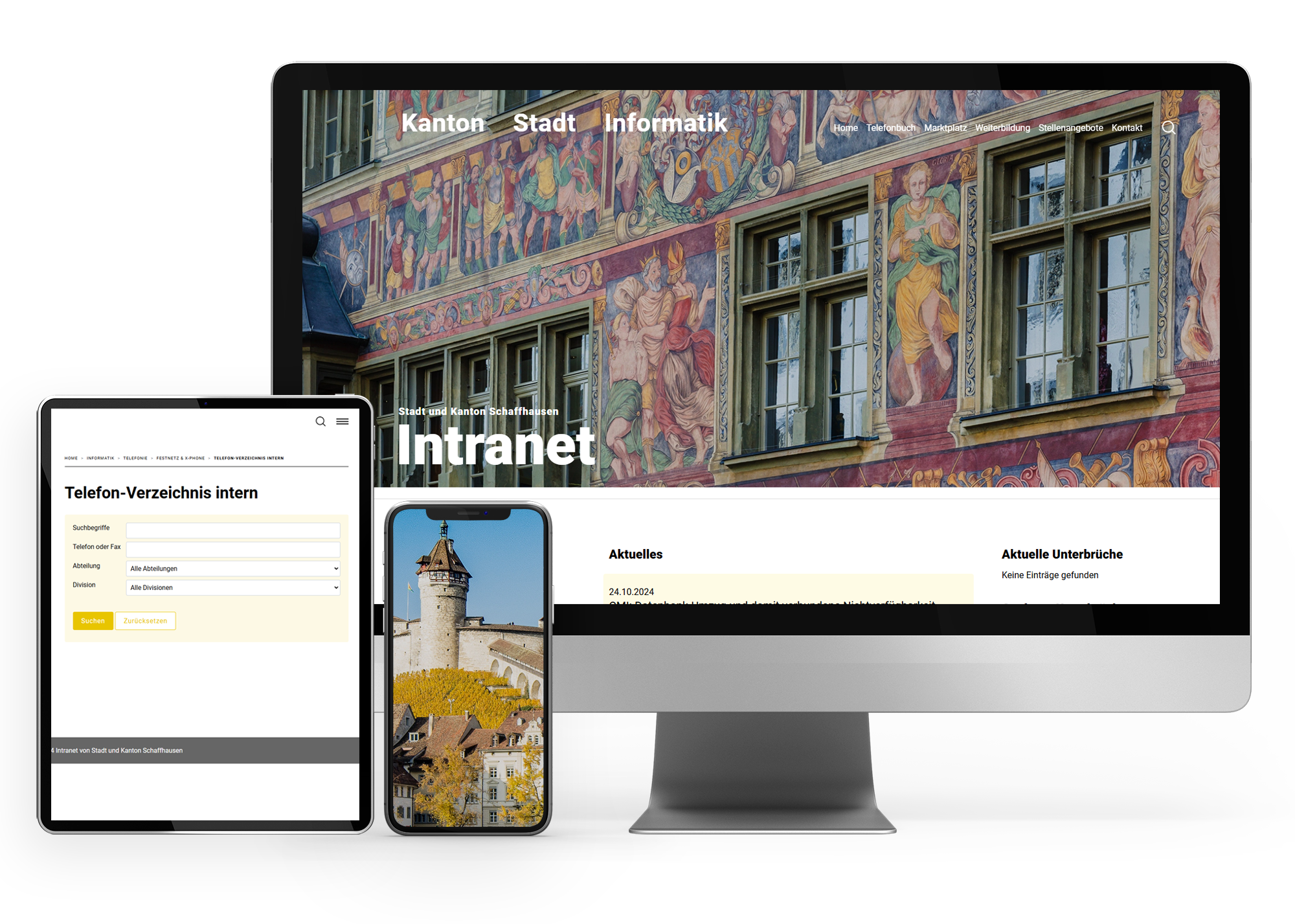 TYPO3 Intranet Lösung für Stadt und Kanton Schaffhausen