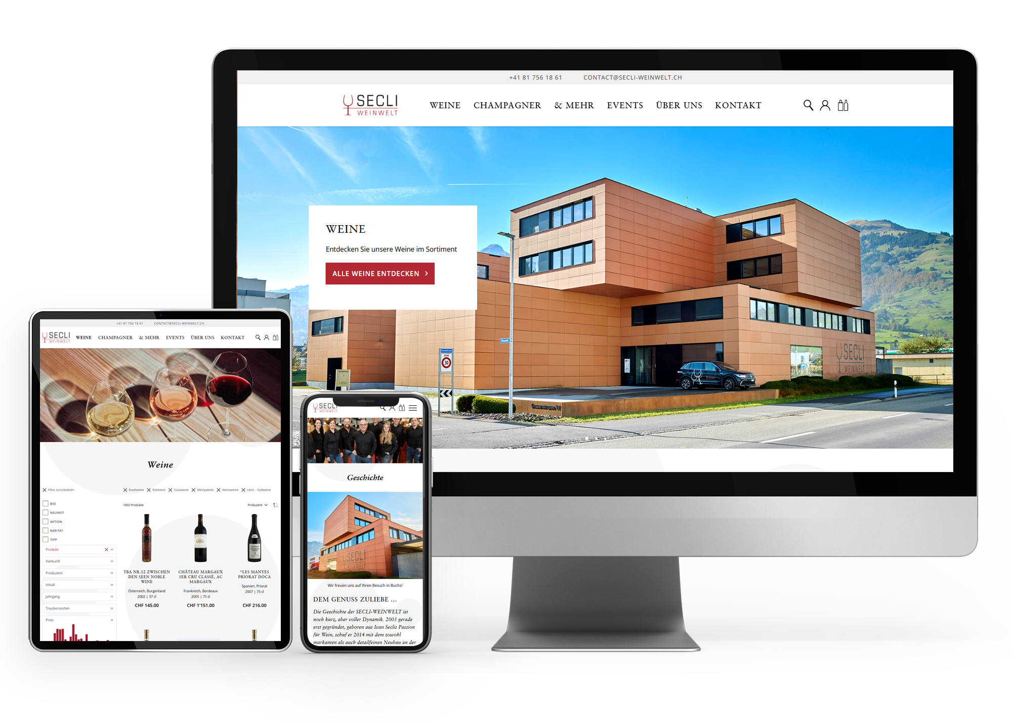 Shopware 6 Online Shop für Secli Weinwelt