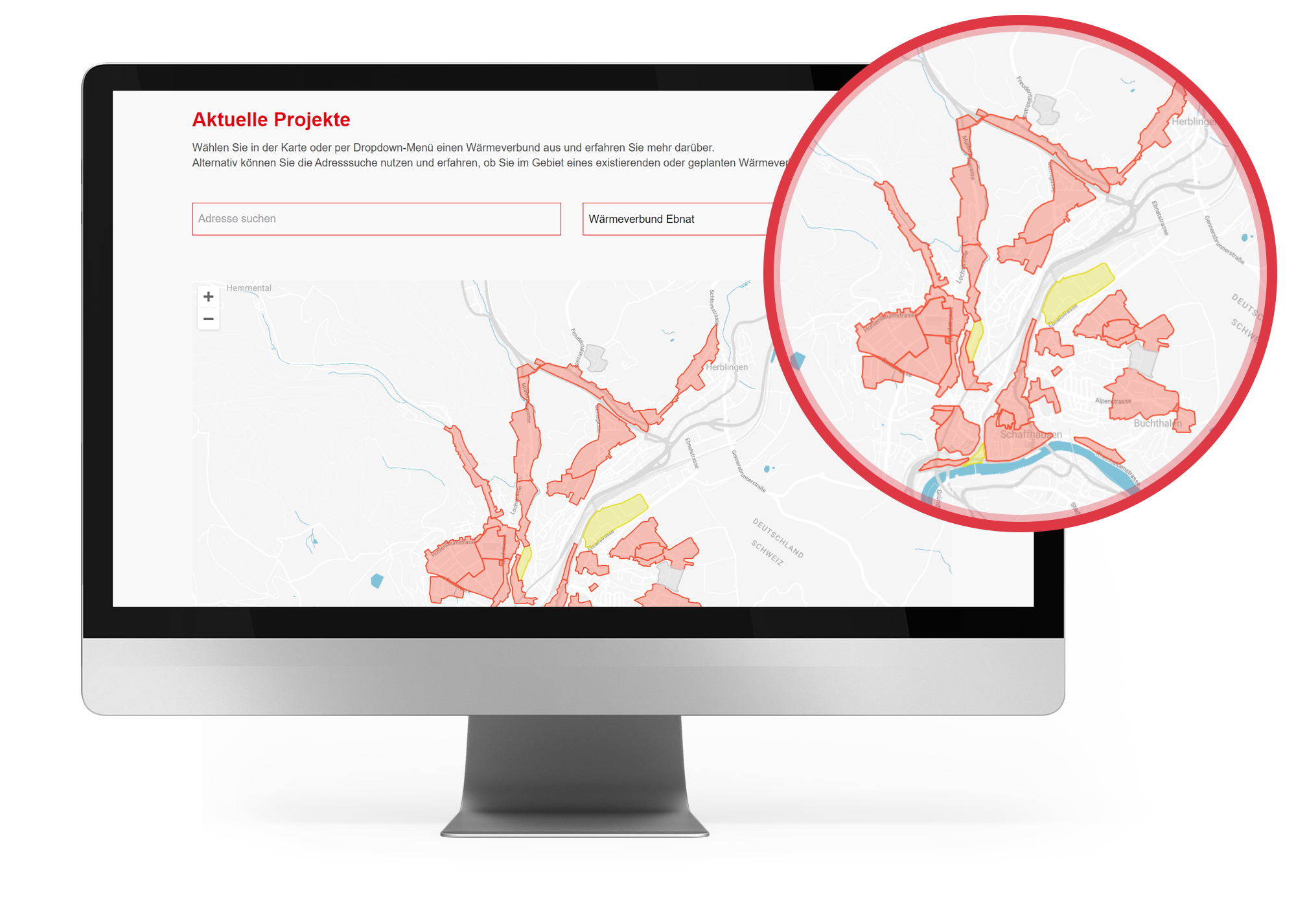 Wärmeverbundkarte mit Google Map API 