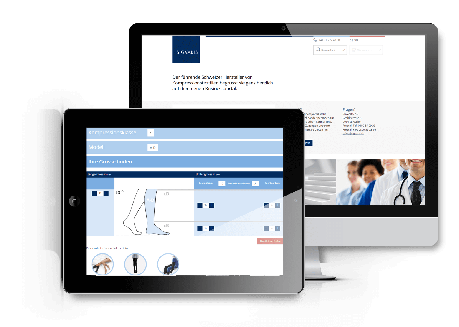 E-Commerce Shop Magento mit SAP Schnittstelle für Sigvaris AG