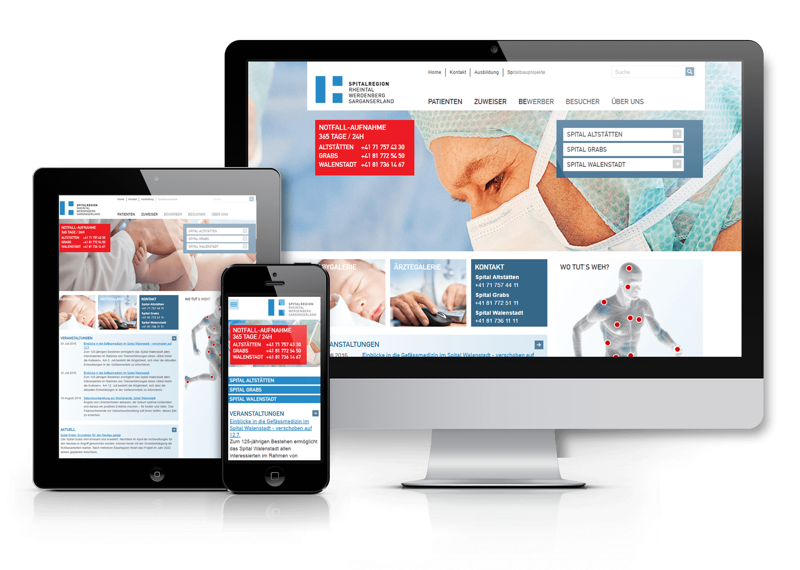 TYPO3 Website für die Spitalregion SRRWS