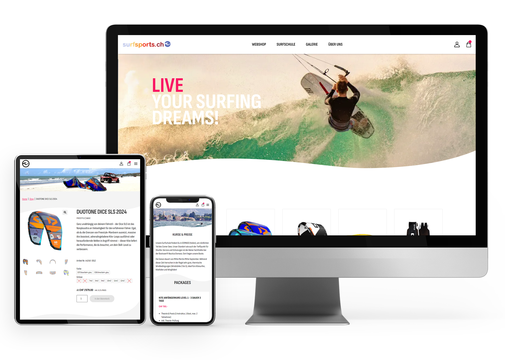 Onlineshop und Website für Surfsports mit WooCommerce und WordPress