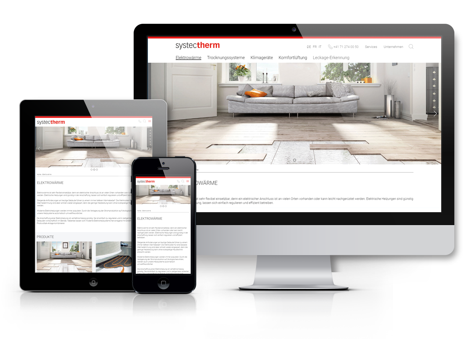 Systectherm Magento Online Shop mit CMS TYPO3