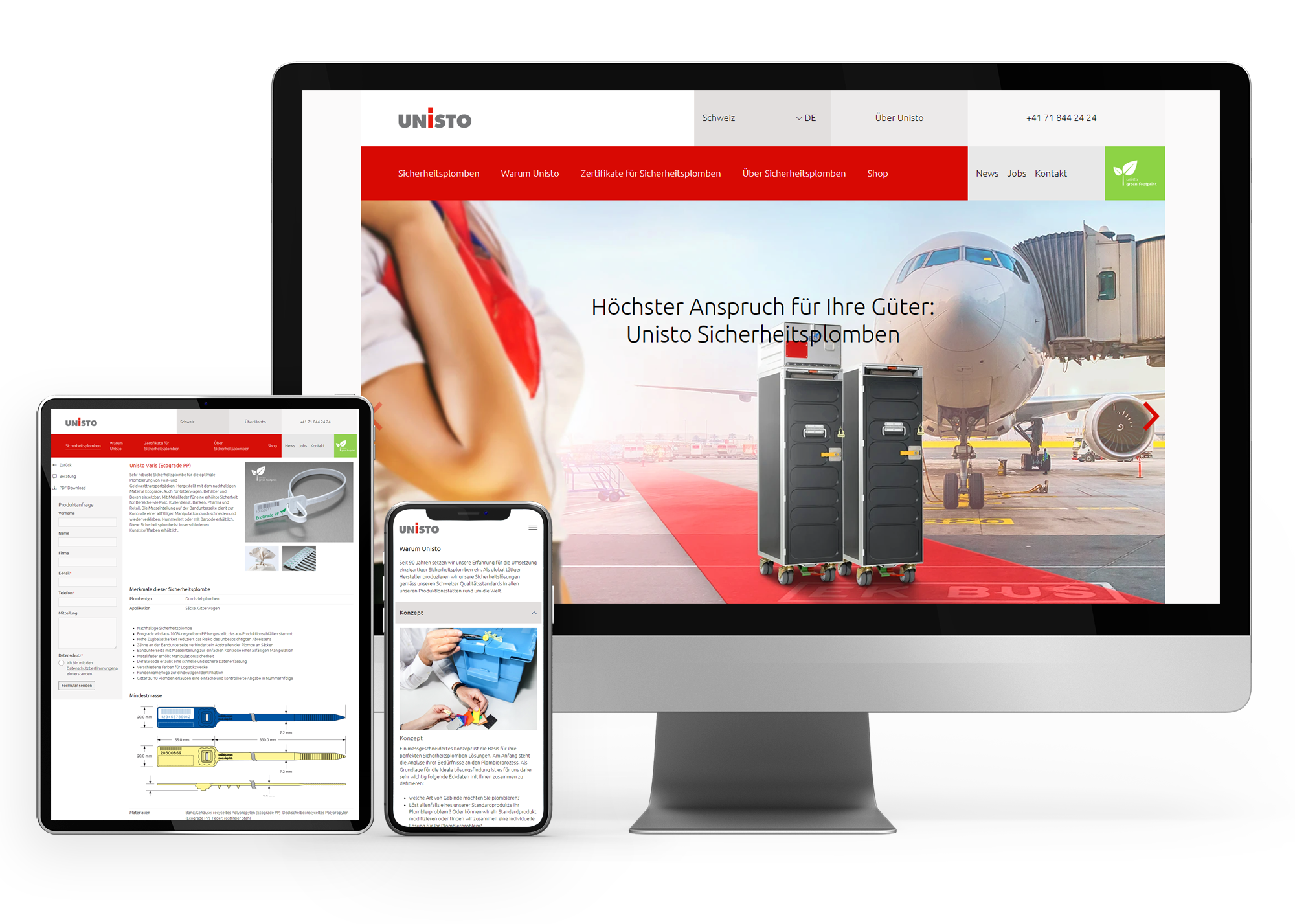 TYPO3 Website Unisto AG