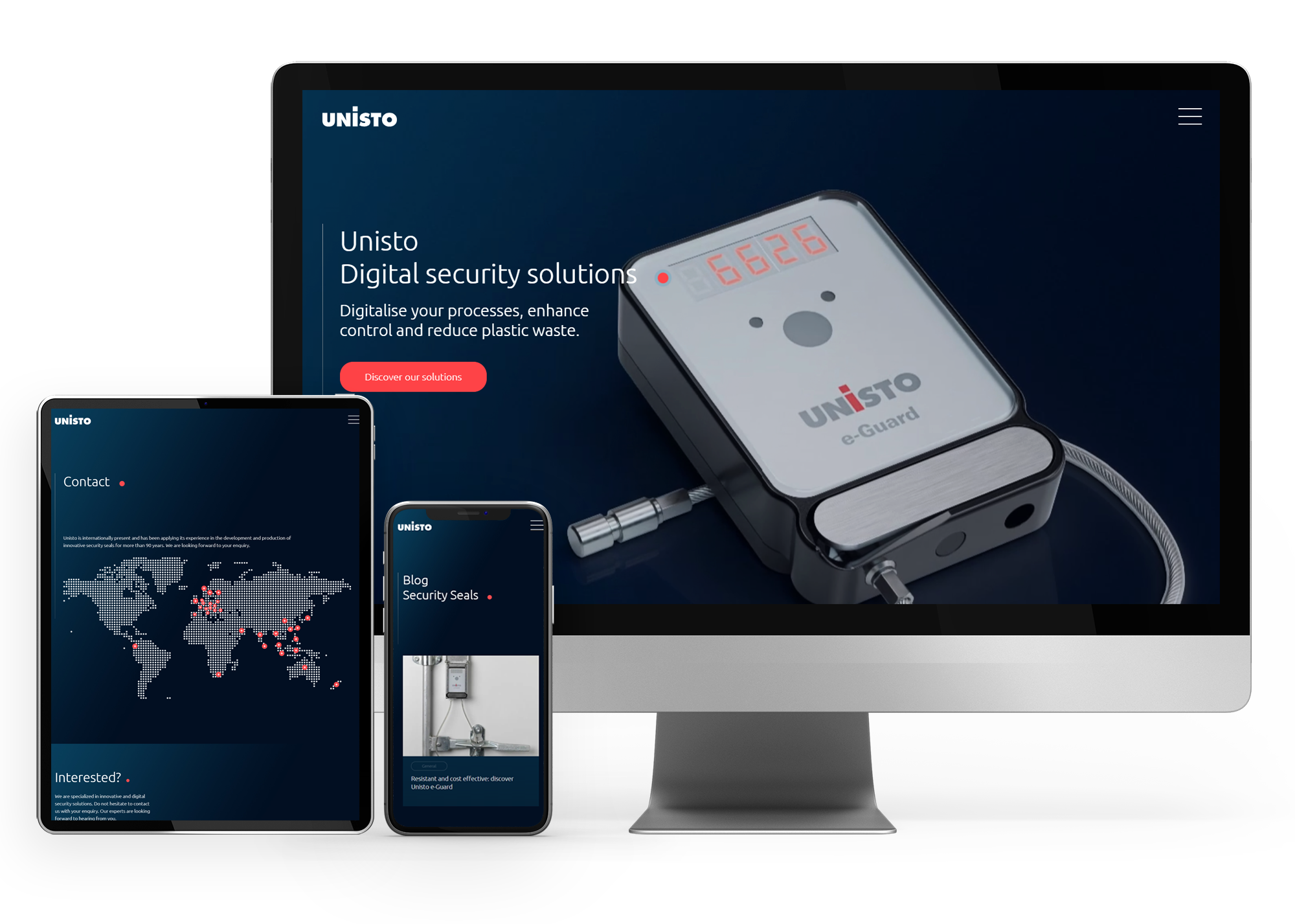 WordPress Microsite für Unisto Digital security solutions