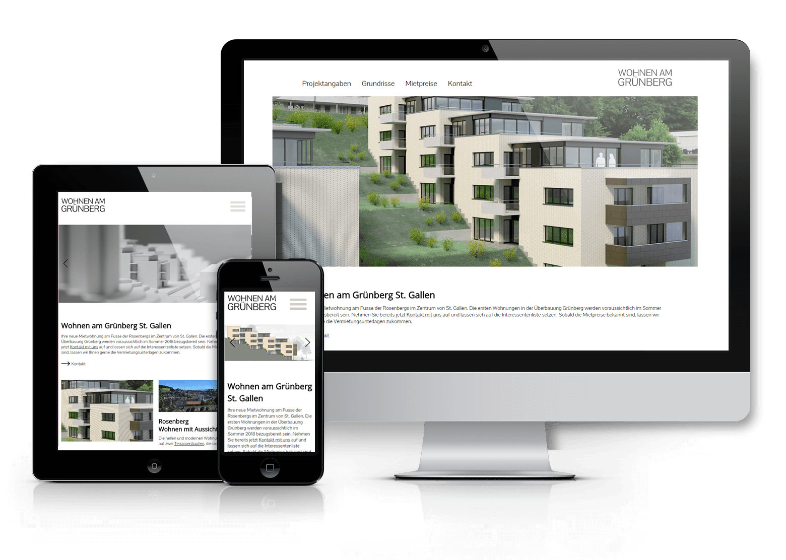 responsive Website für Wohnen am Grünberg